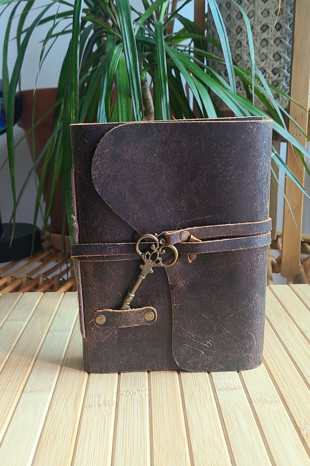 Locked In Leather Wrap Journal